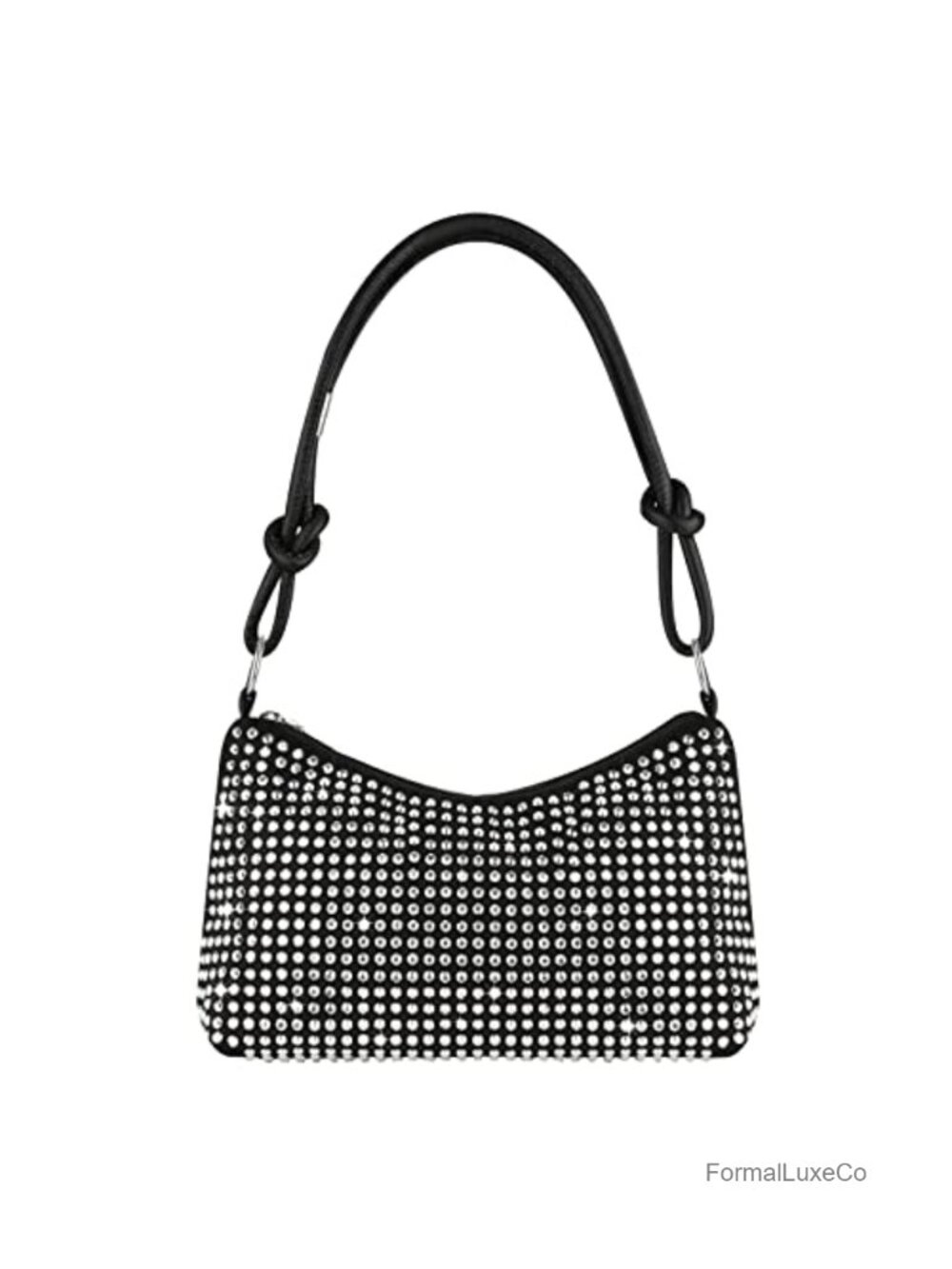 Sparkly Rhinestone Hobo Crossbody Bag for Women Evening Party Clutch